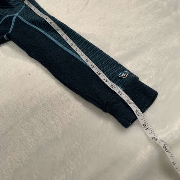 Kuhl Blue Striped Chianti Fleece Full Zip Wool Blend Hoodie Size Small - Picture 7 of 8
